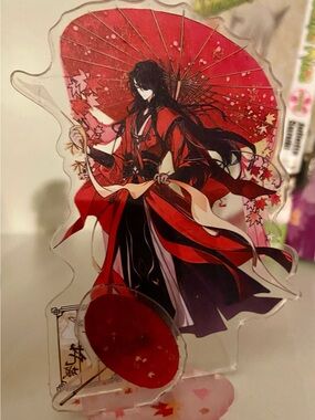 Red Anime Character Acrylic Stand Figure - Brand: